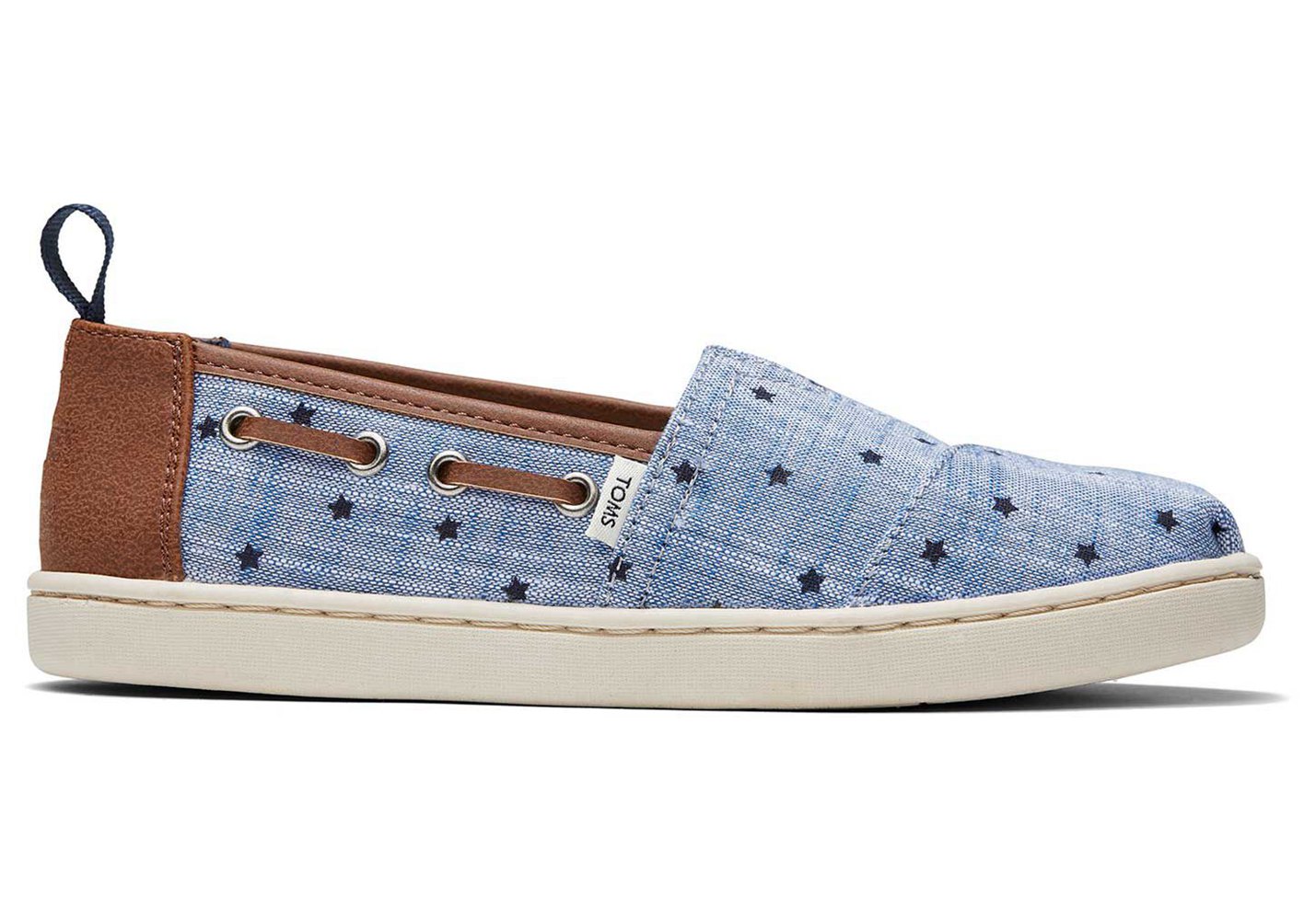 Toms Alpargata Youth Chambray Stars Espadrille Blue - Kids - 07219-FMHG